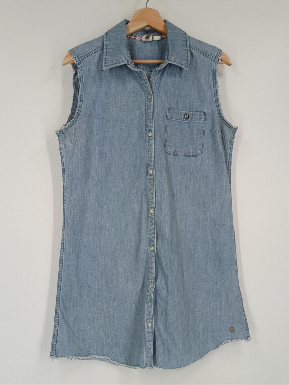 Roxy Sleeveless Denim Shirt Dress